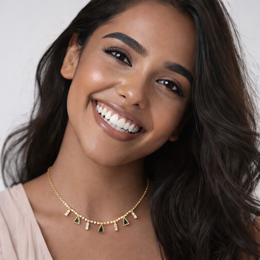Midnight Angles – Gold Statement Chain