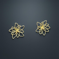 Solene Petal – Gold Outline Studs